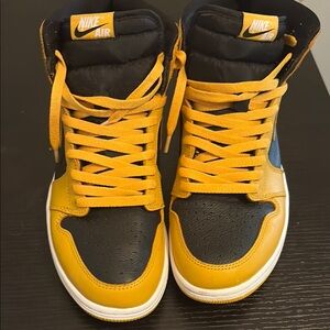 Nike Air High-Top Sneakers in Yellow and Black